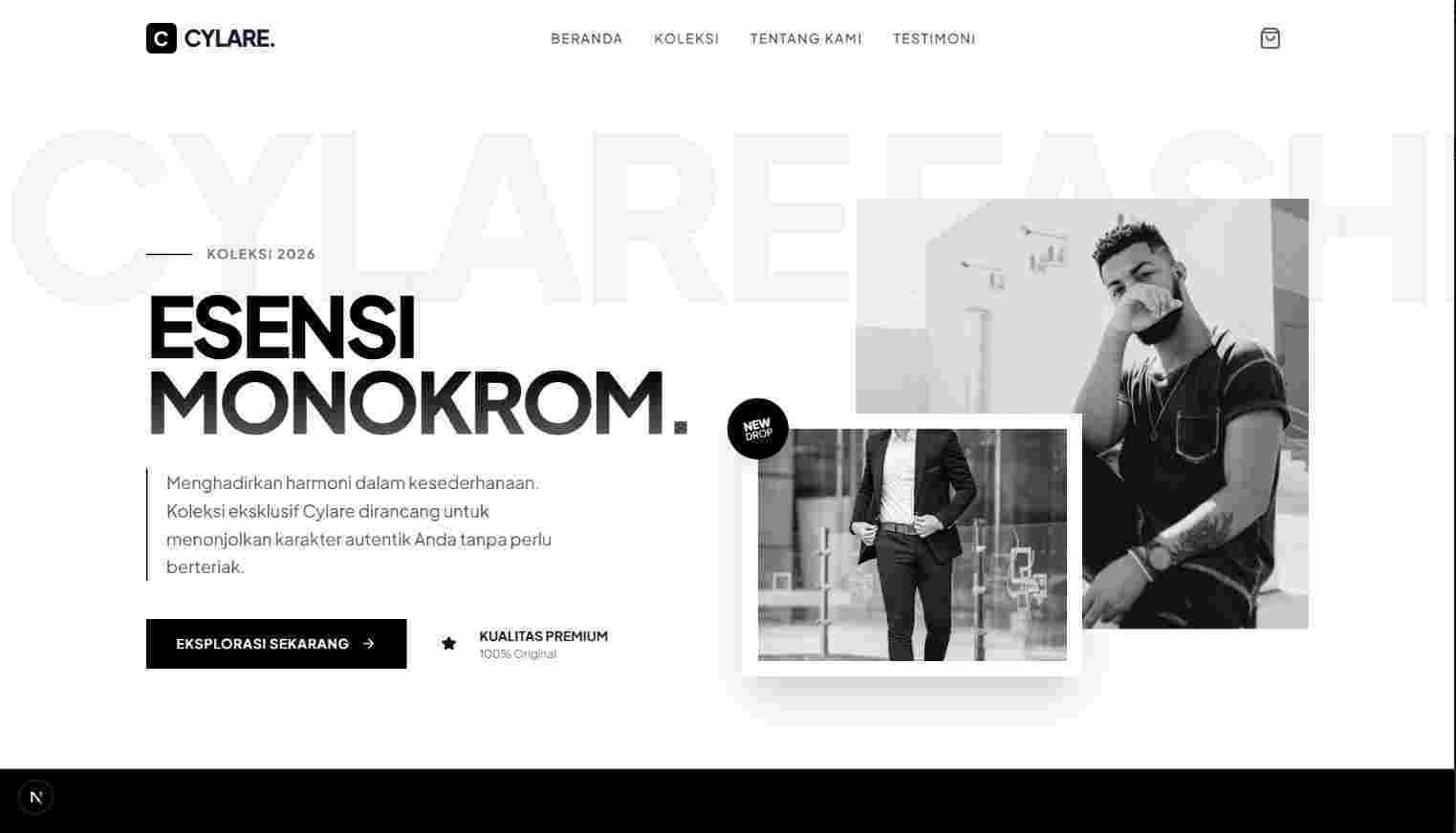 Contoh Website katalog baju